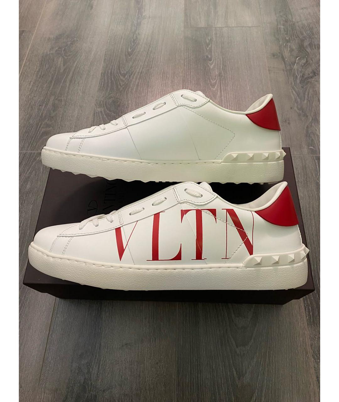 VALENTINO Белые кожаные низкие кроссовки / кеды, фото 9