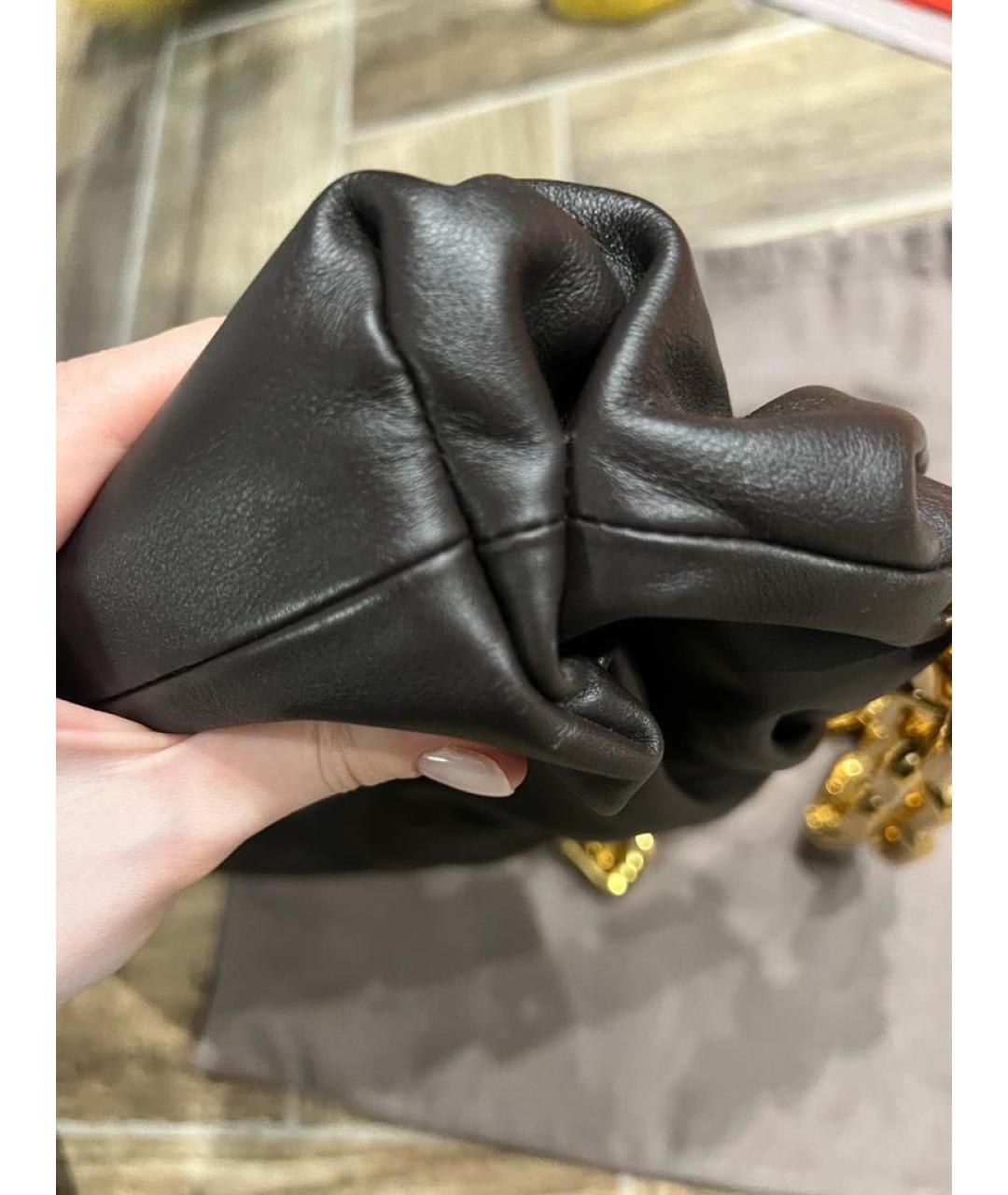 BOTTEGA VENETA Коричневая кожаная сумка через плечо, фото 4