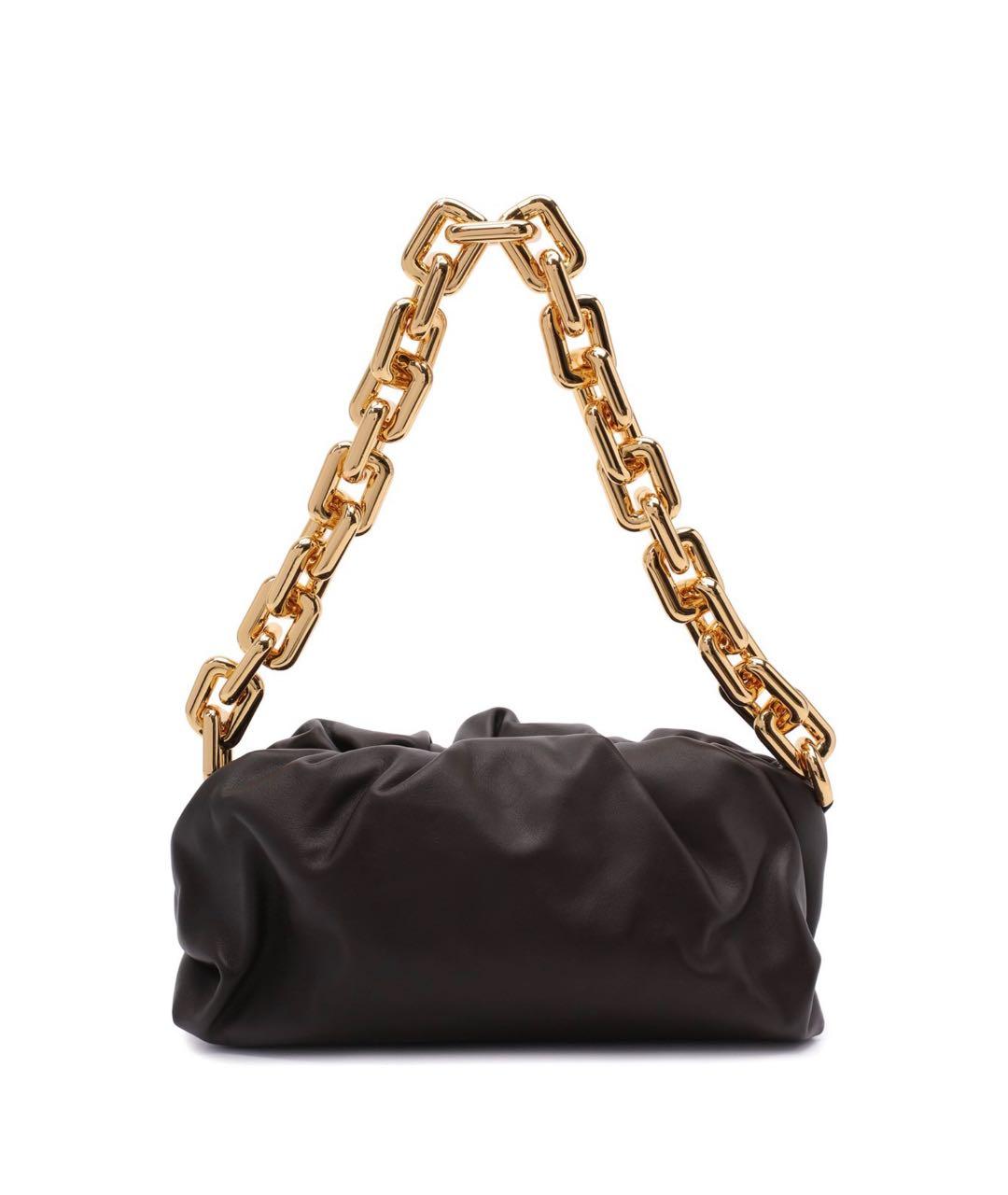 BOTTEGA VENETA Коричневая кожаная сумка через плечо, фото 8