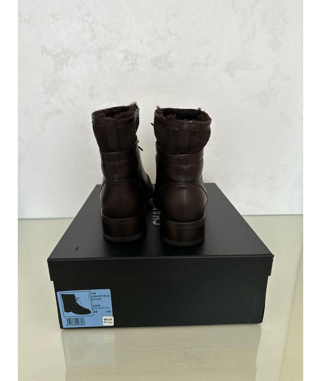 CHANEL Коричневые замшевые ботинки, фото 3