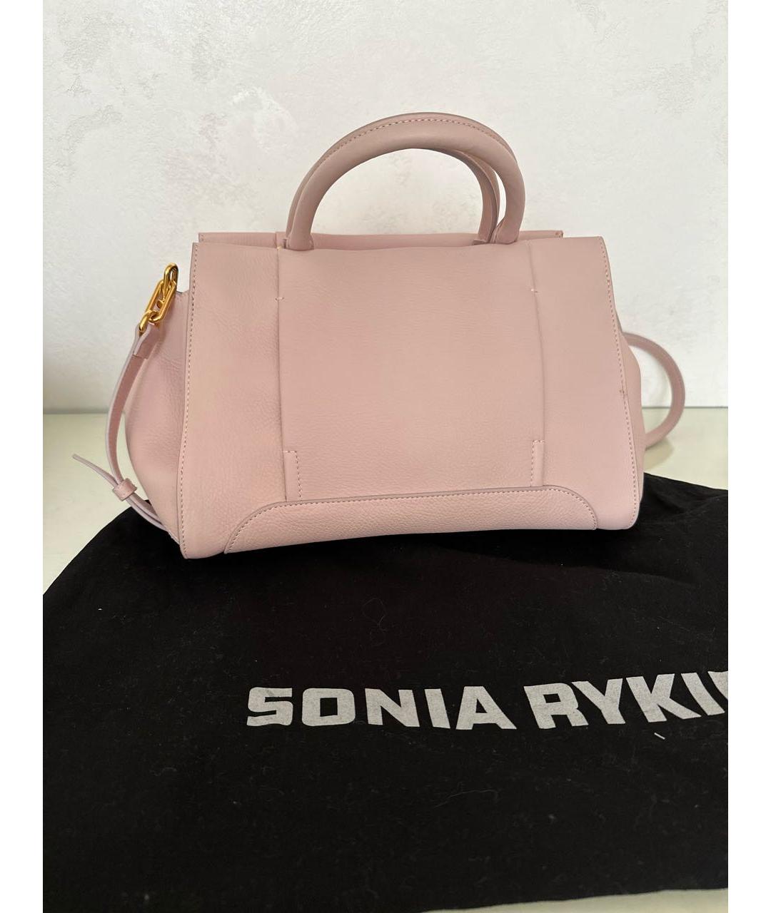 SONIA RYKIEL Розовая кожаная сумка тоут, фото 5