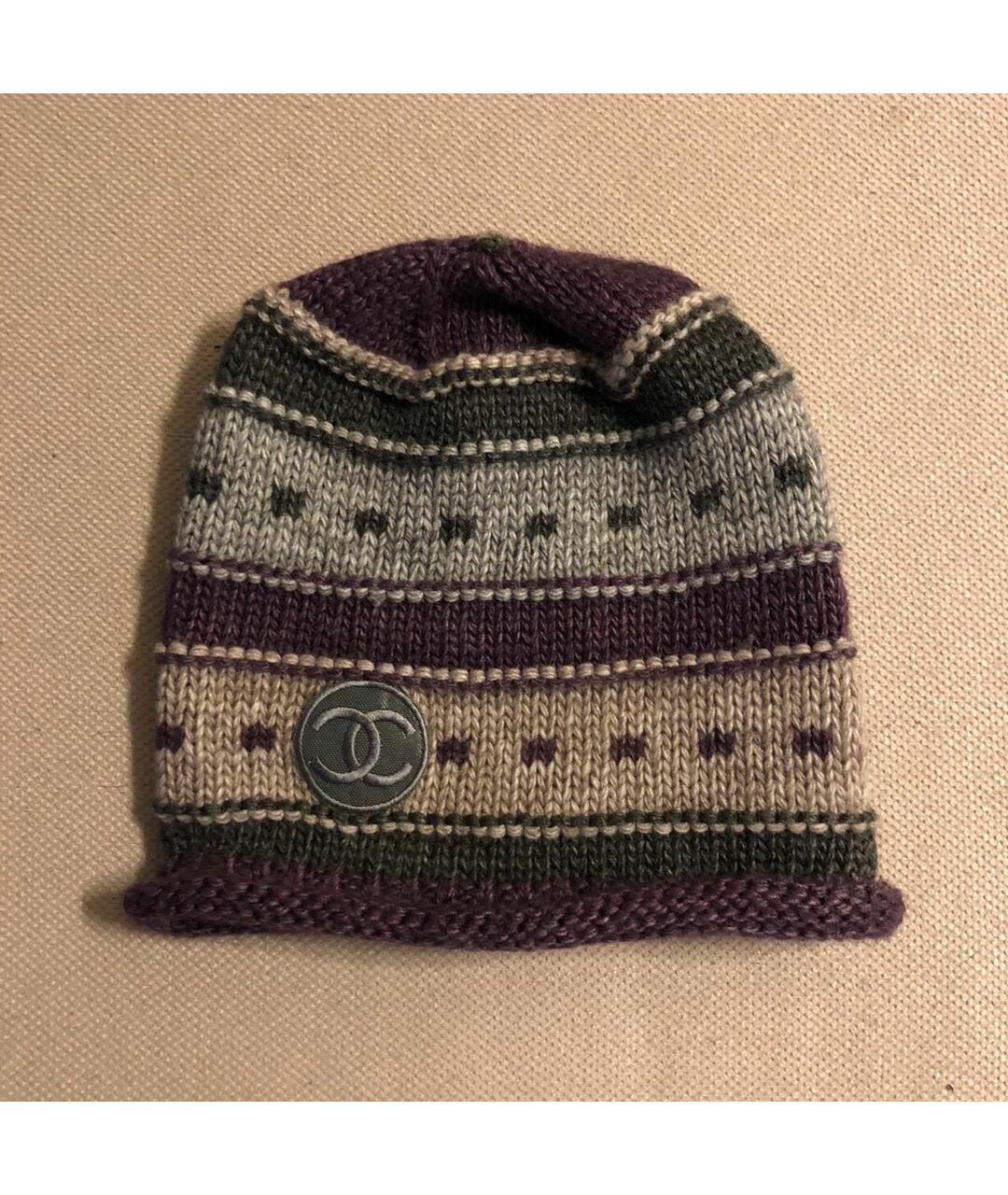 CHANEL PRE-OWNED Фиолетовый шерстяной шарф, фото 2