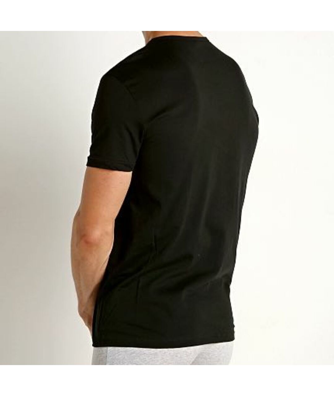 EMPORIO ARMANI Черная хлопковая футболка, фото 5