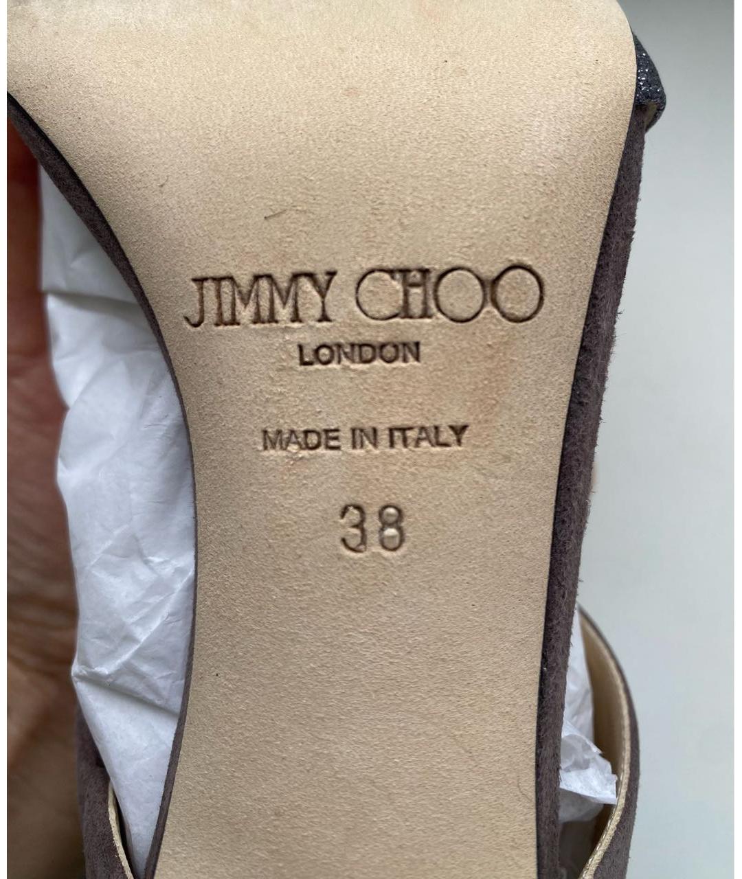 JIMMY CHOO Розовые кожаные босоножки, фото 5