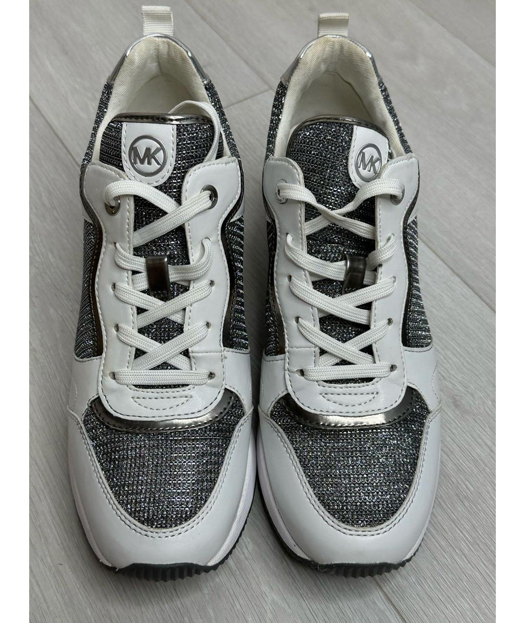 MICHAEL KORS Белые кроссовки из искусственной кожи, фото 3