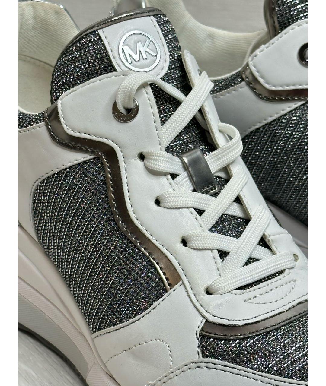 MICHAEL KORS Белые кроссовки из искусственной кожи, фото 5