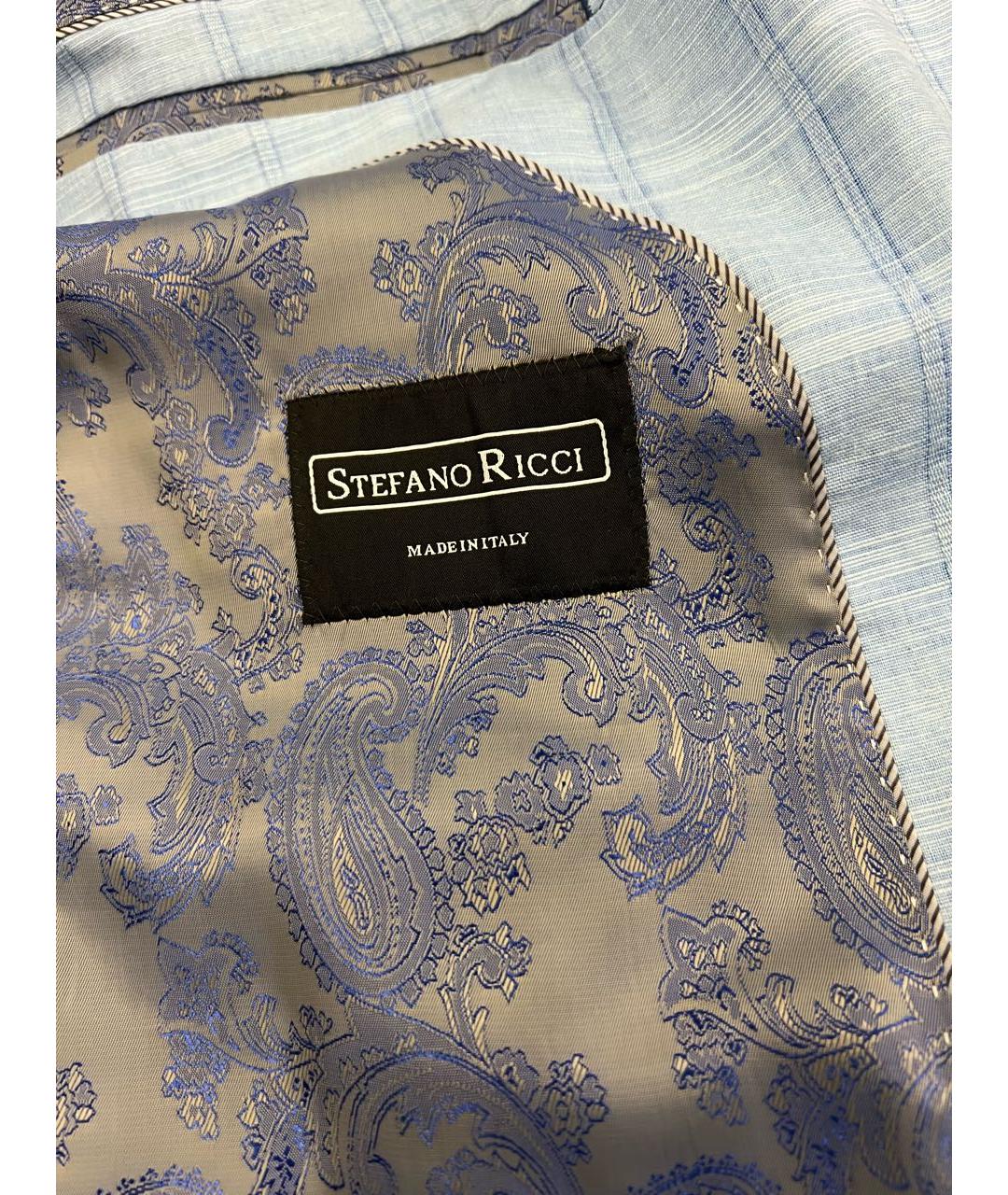 STEFANO RICCI Голубой кашемировый пиджак, фото 5