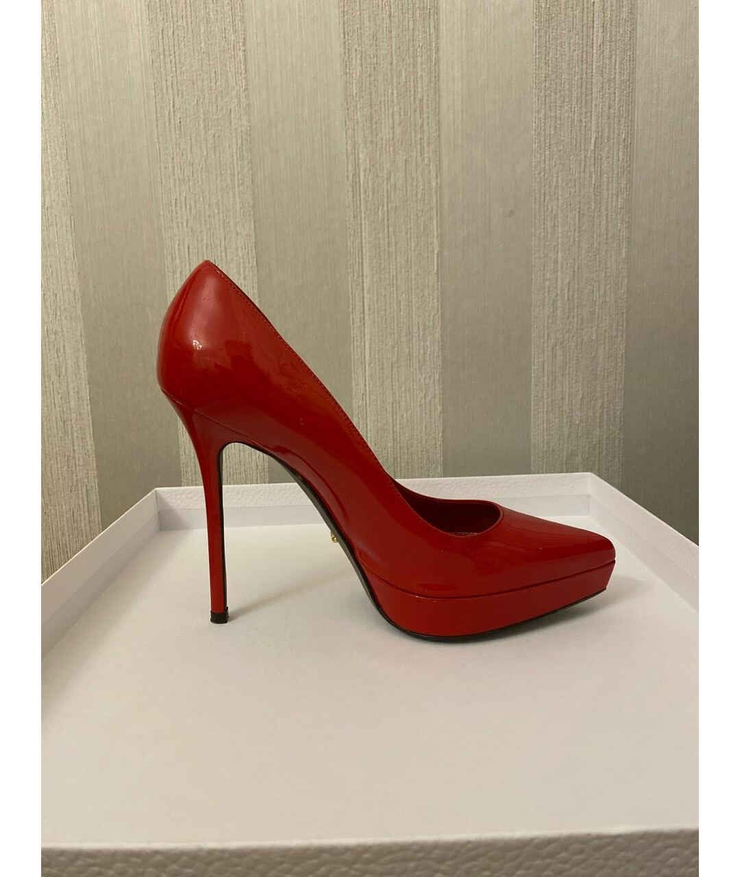 SERGIO ROSSI Красные туфли из лакированной кожи, фото 5