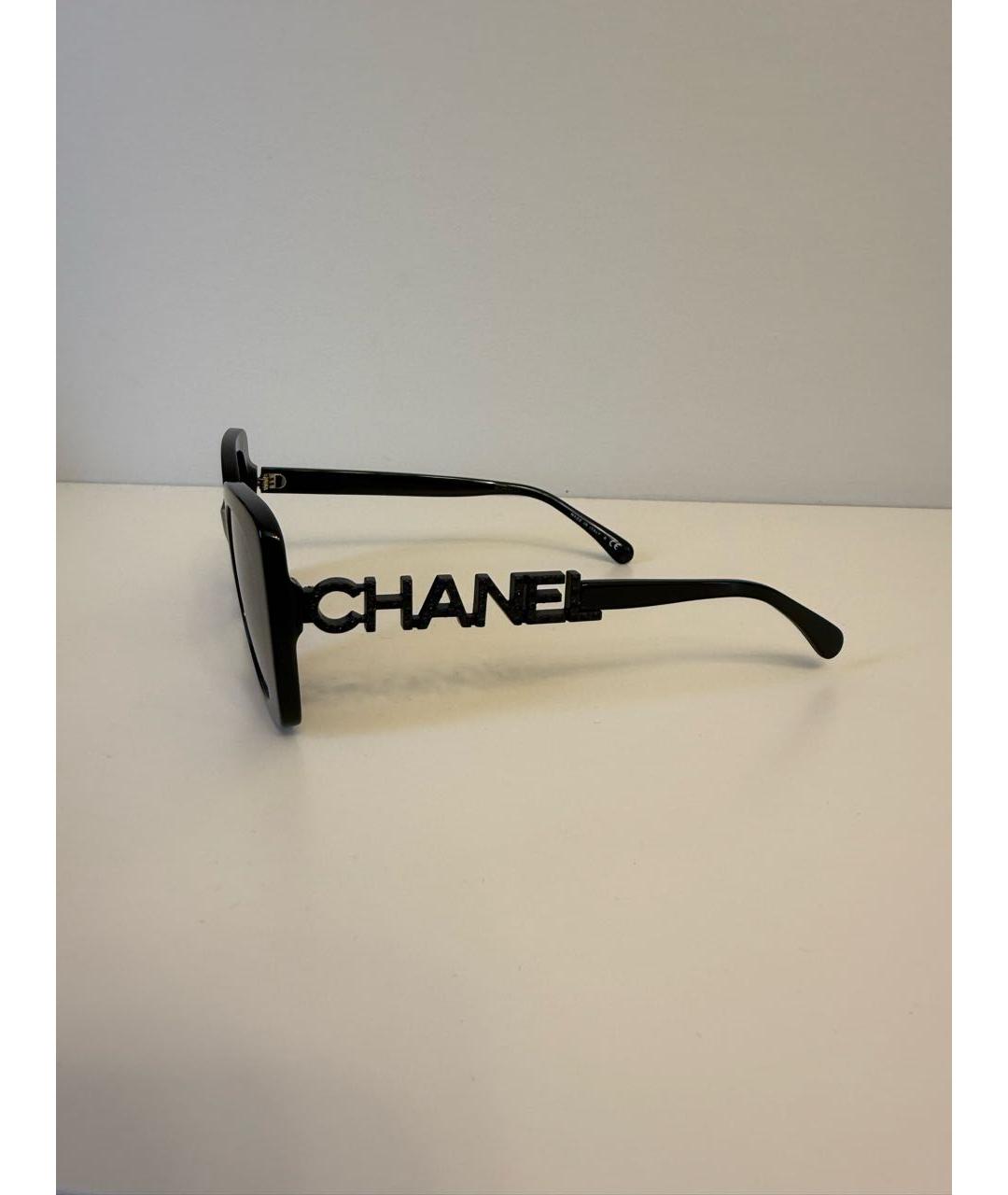 CHANEL Темно-синие пластиковые солнцезащитные очки, фото 2