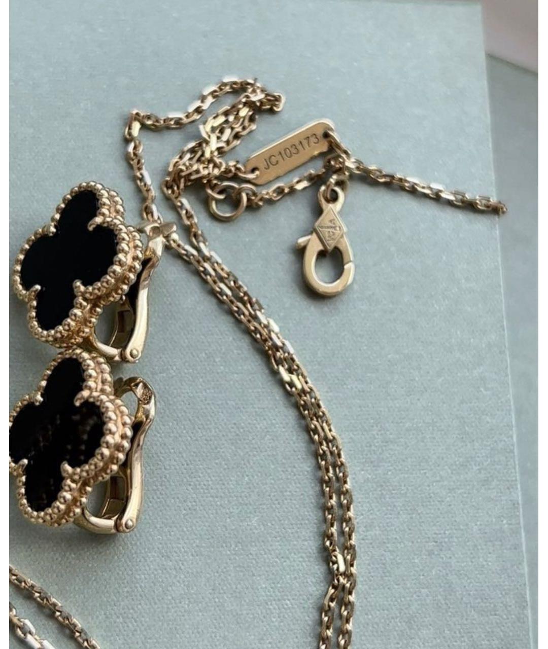 VAN CLEEF & ARPELS Черный комплект из желтого золота, фото 4