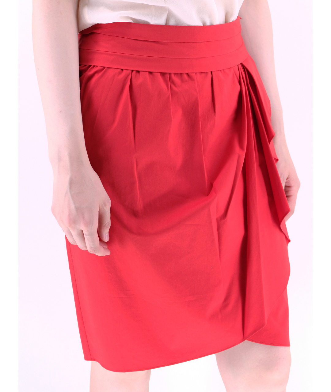MOSCHINO Красная хлопковая юбка миди, фото 2