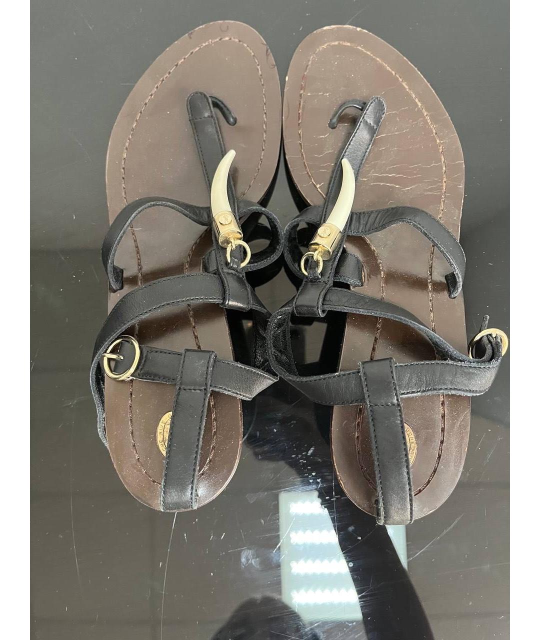 YVES SAINT LAURENT VINTAGE Коричневые кожаные сандалии, фото 3