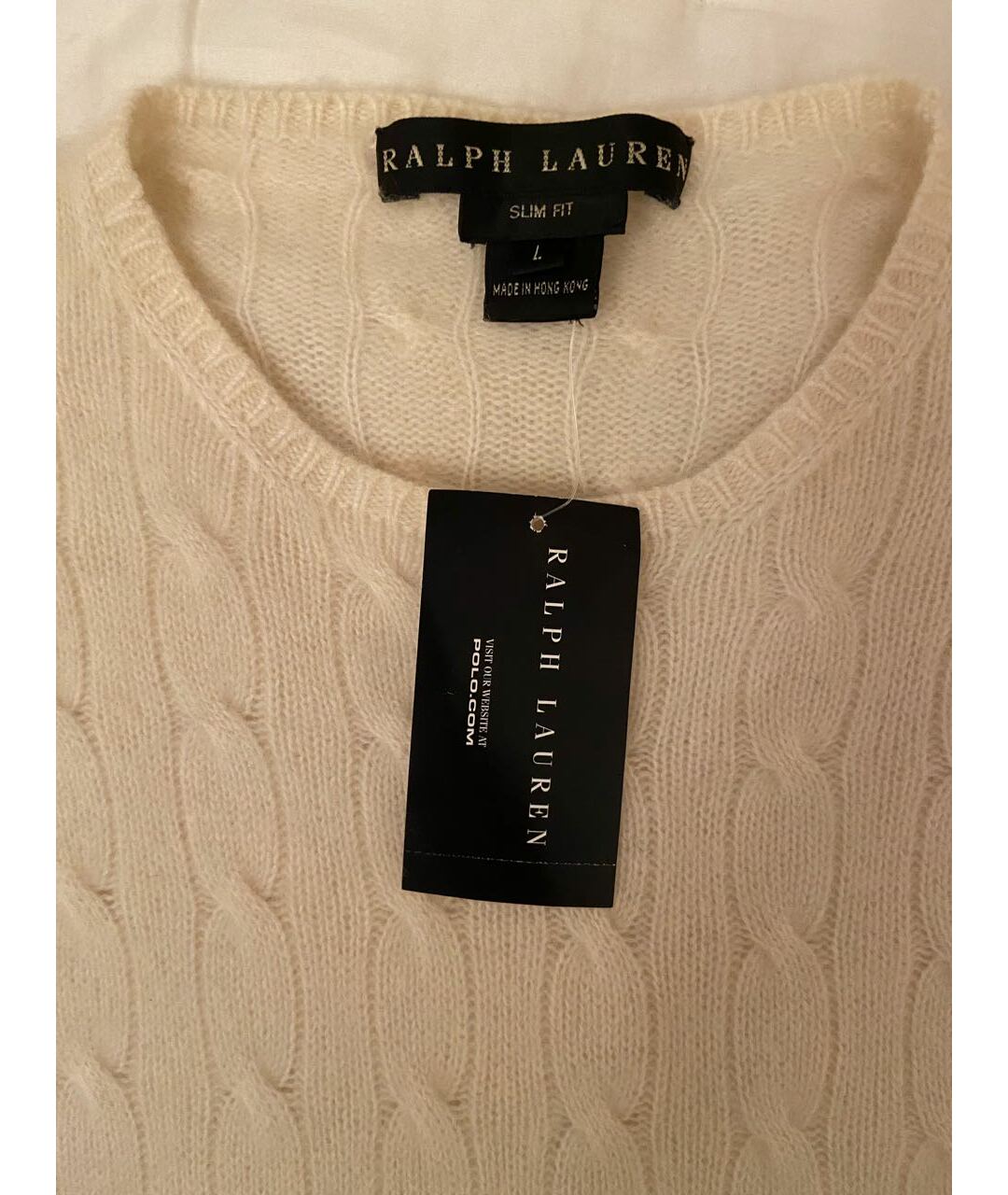 RALPH LAUREN Бежевый кашемировый джемпер / свитер, фото 3