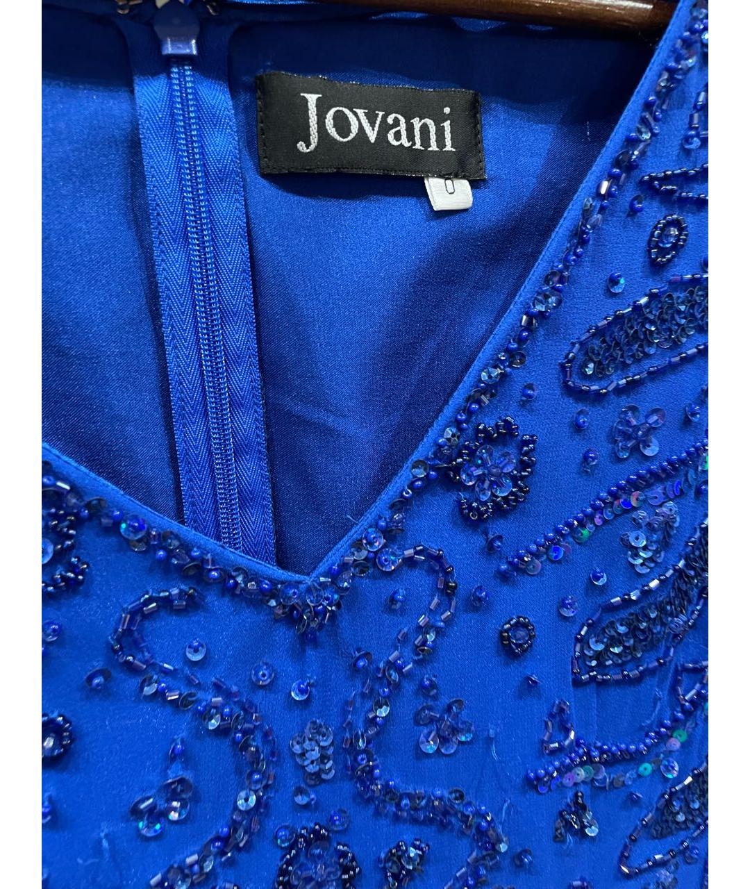 JOVANI Синее коктейльное платье, фото 7