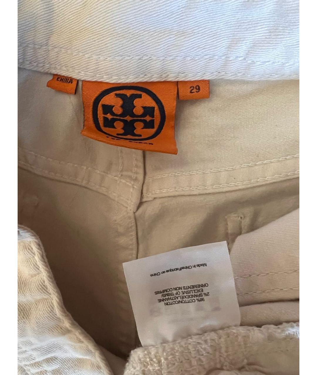 TORY BURCH Белые деним шорты, фото 3