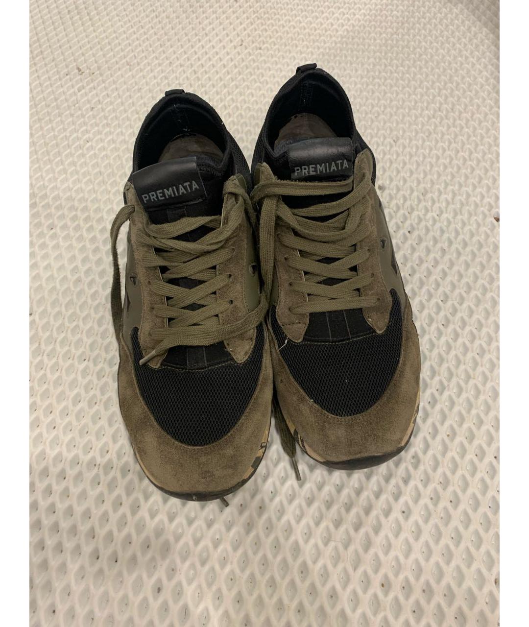 PREMIATA Хаки замшевые высокие кроссовки / кеды, фото 2