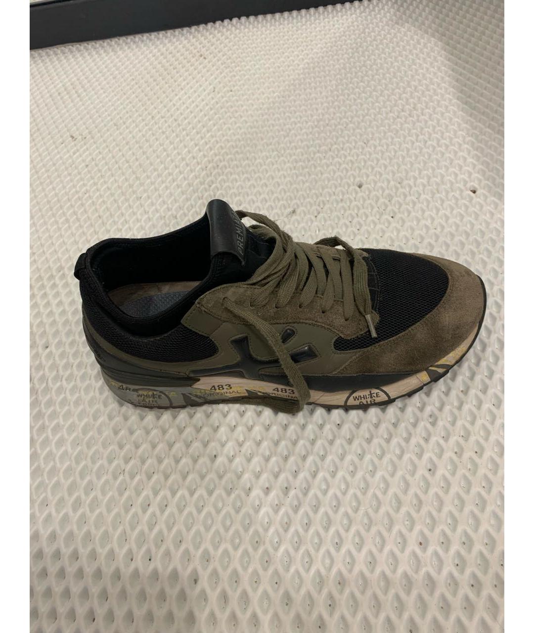 PREMIATA Хаки замшевые высокие кроссовки / кеды, фото 1