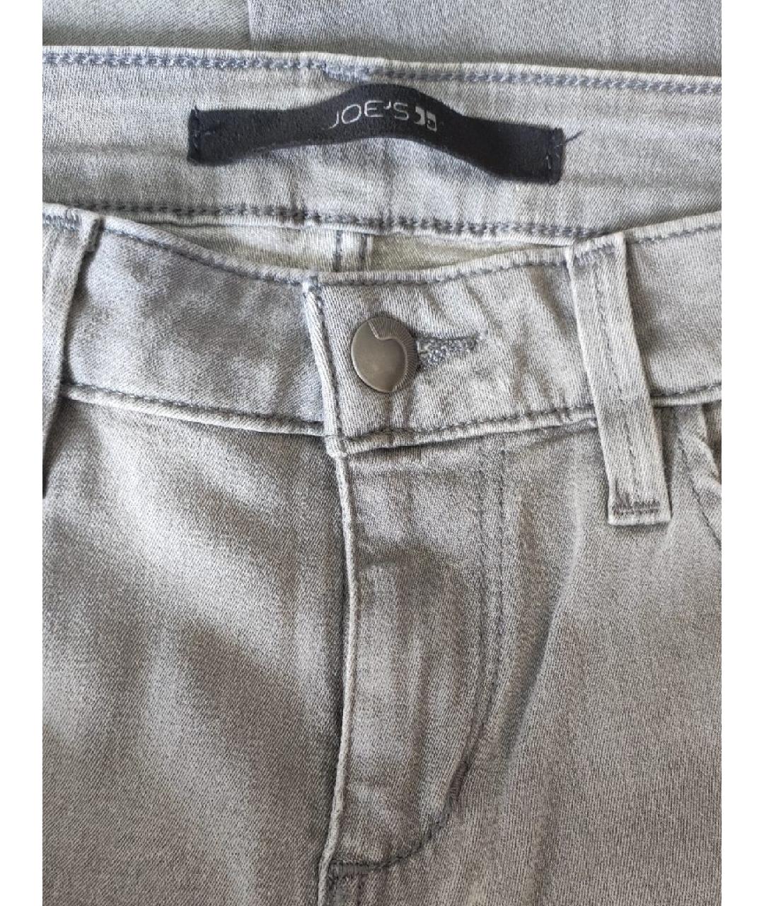 JOE'S JEANS Серые хлопко-эластановые джинсы клеш, фото 5
