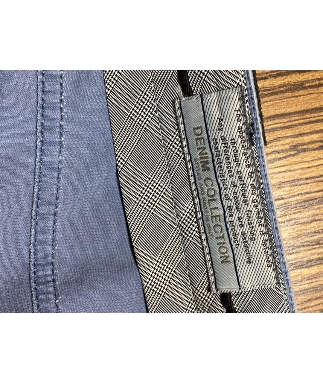 BRIONI Голубые хлопковые прямые джинсы, фото 8