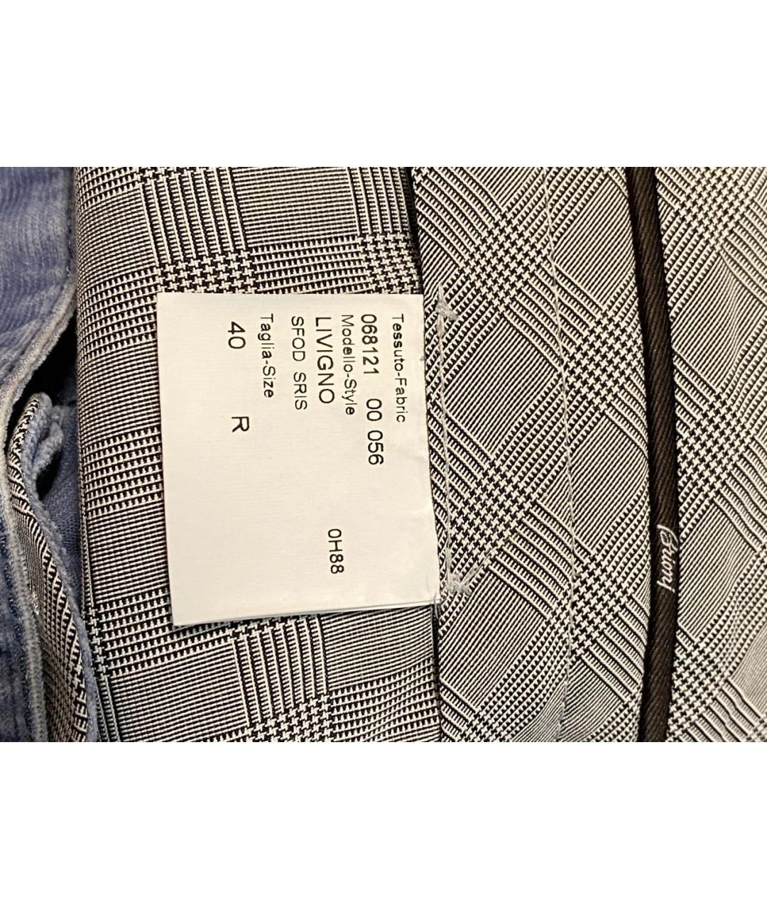 BRIONI Голубые хлопковые прямые джинсы, фото 7