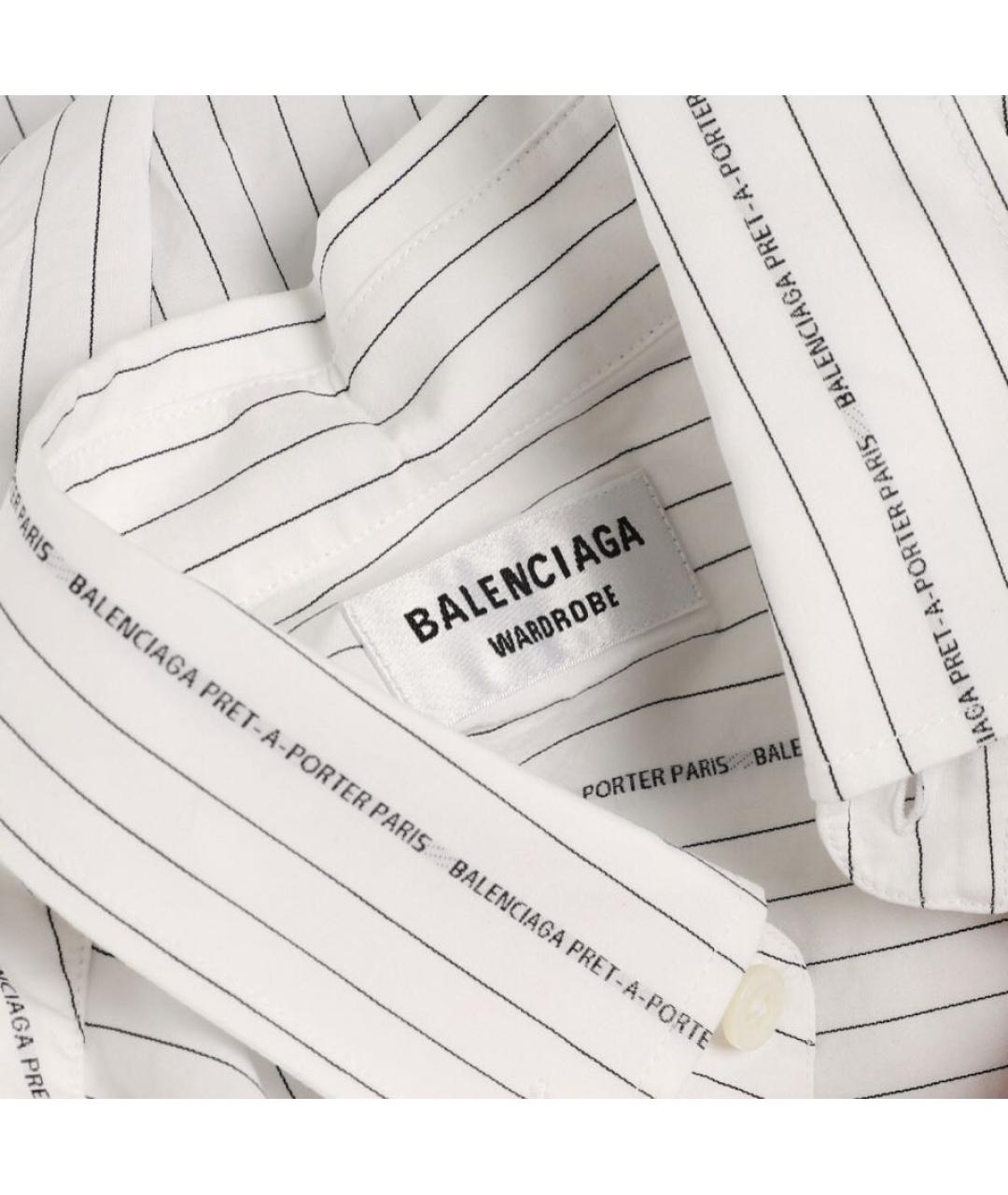 BALENCIAGA Белое хлопковое повседневное платье, фото 3
