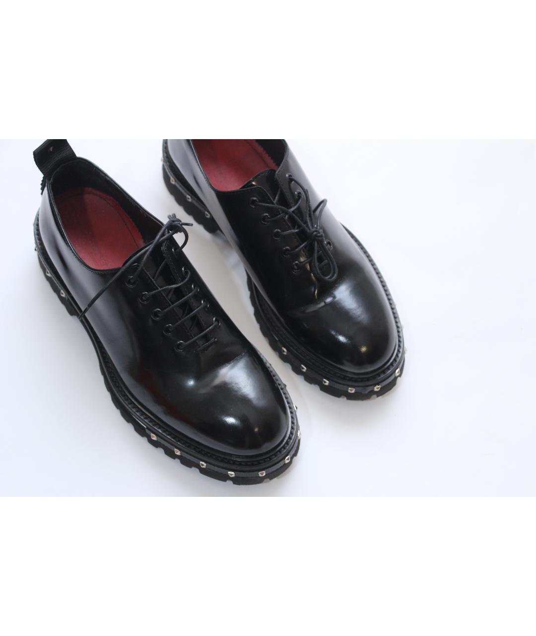 ATTIMONELLI'S Черные кожаные низкие ботинки, фото 9