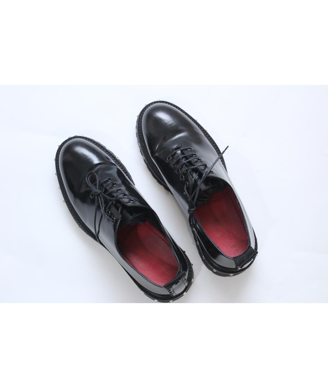 ATTIMONELLI'S Черные кожаные низкие ботинки, фото 7