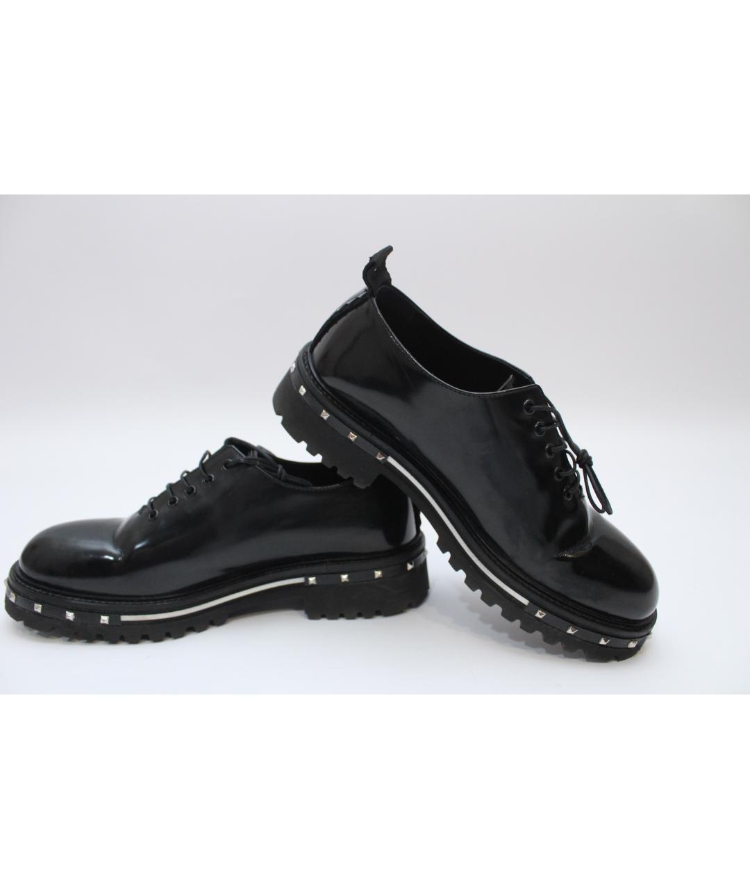 ATTIMONELLI'S Черные кожаные низкие ботинки, фото 5