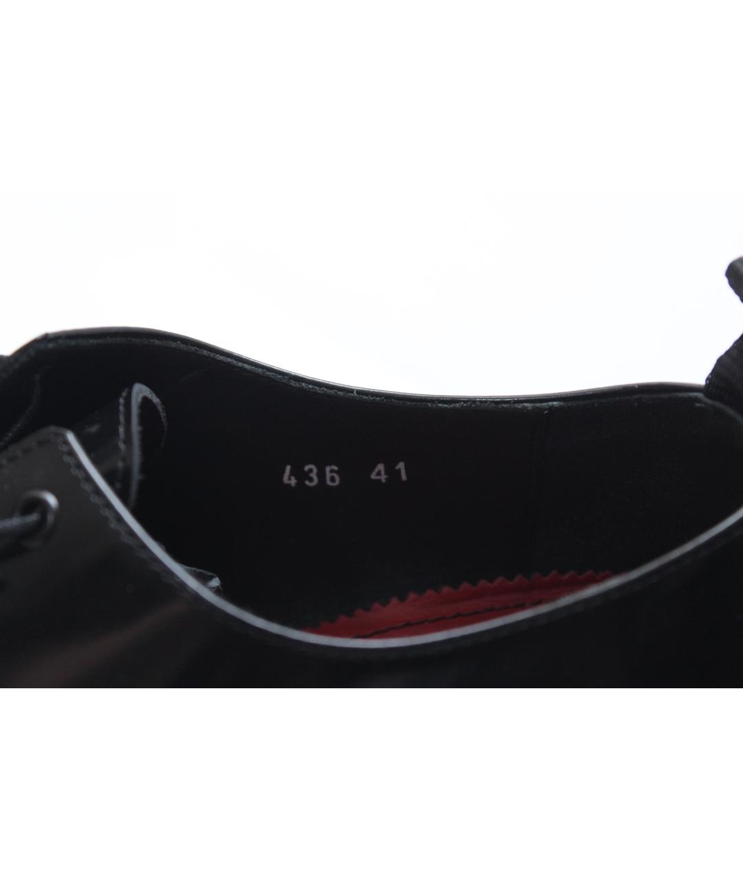 ATTIMONELLI'S Черные кожаные низкие ботинки, фото 8