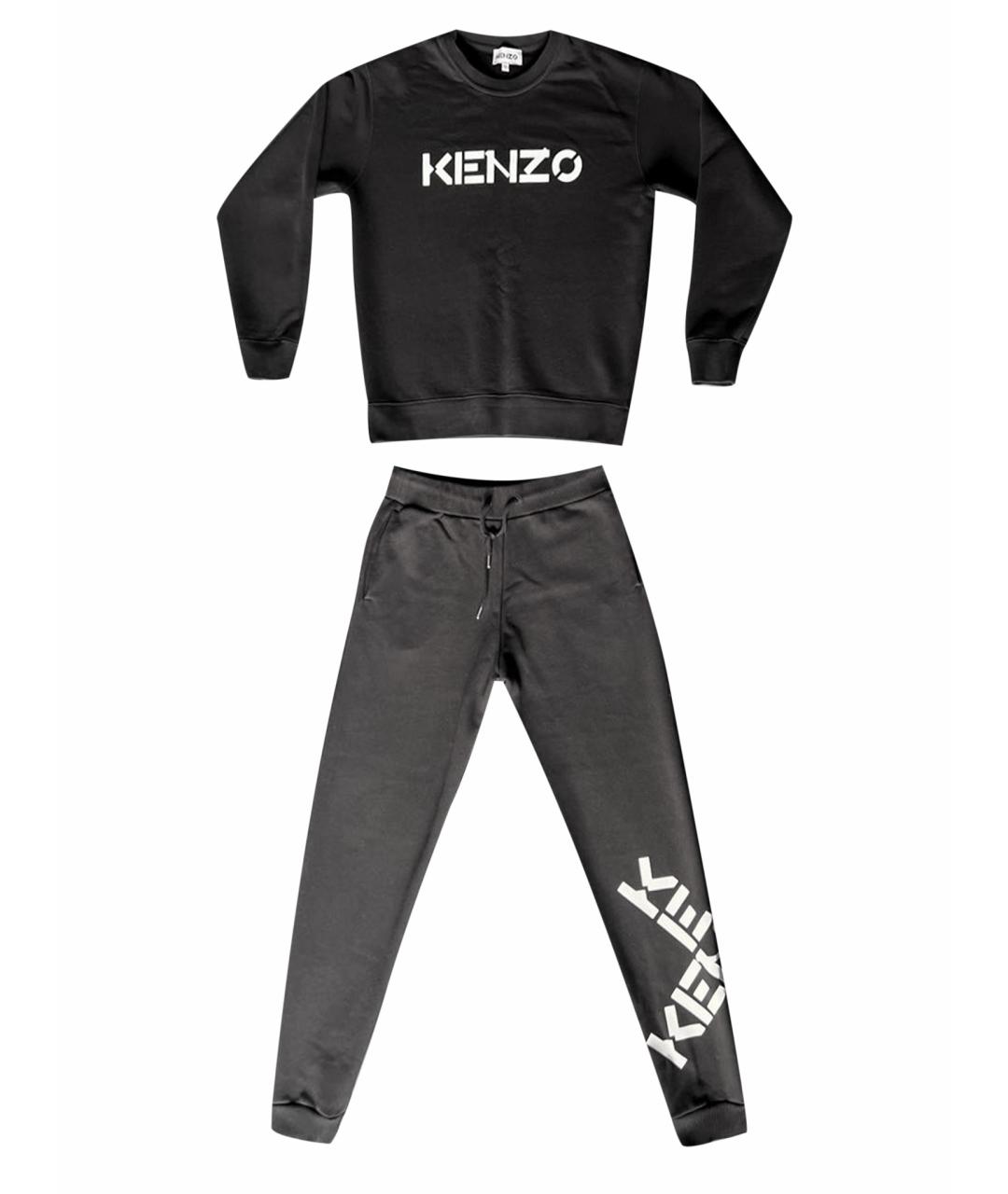 KENZO Черный хлопковый спортивные костюмы, фото 1