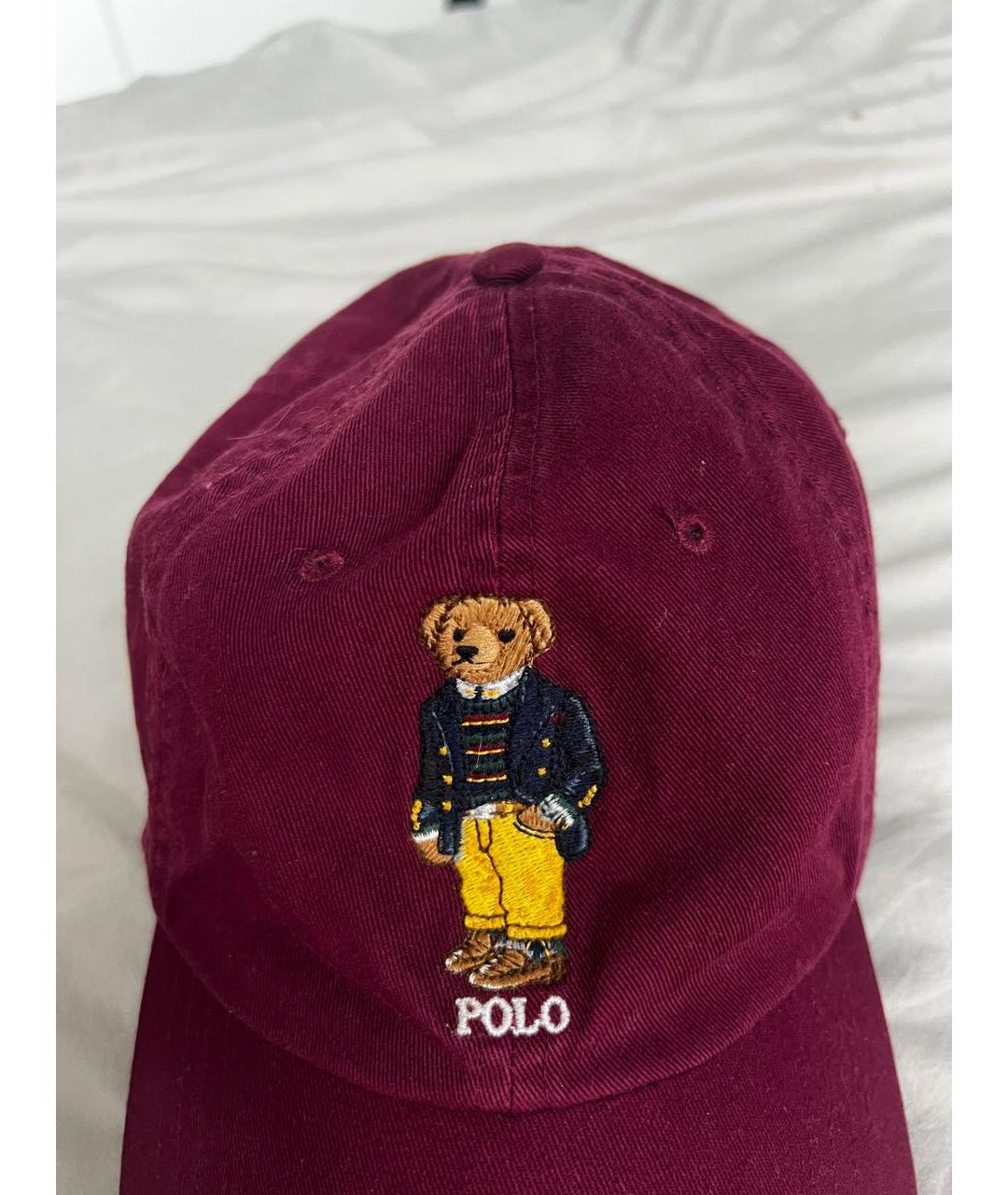 POLO RALPH LAUREN Бордовая хлопковая кепка, фото 2