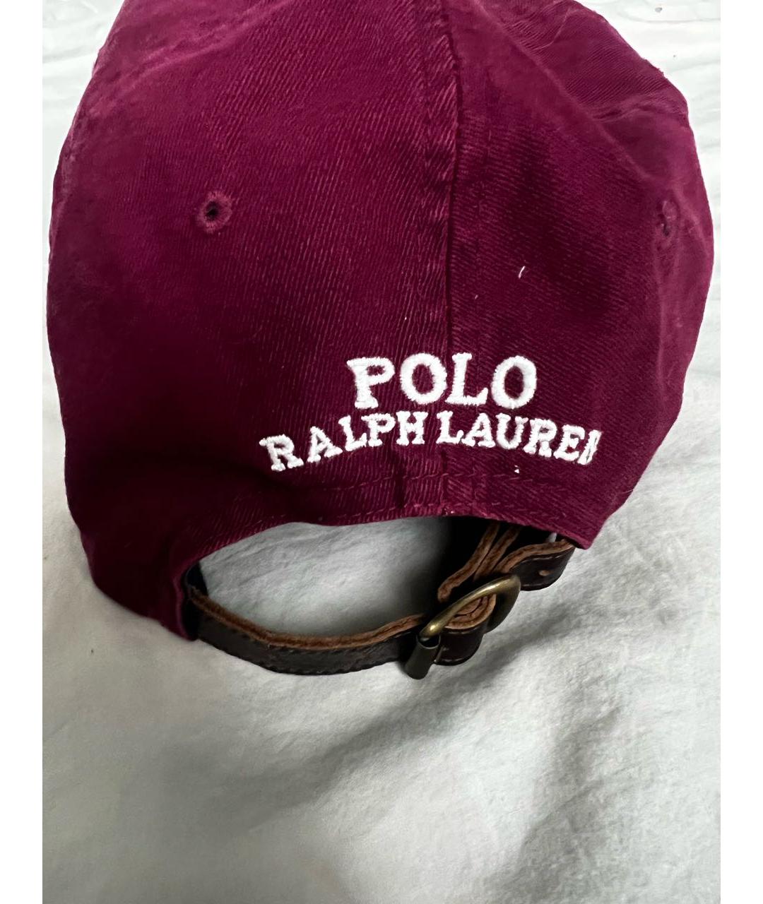 POLO RALPH LAUREN Бордовая хлопковая кепка, фото 3