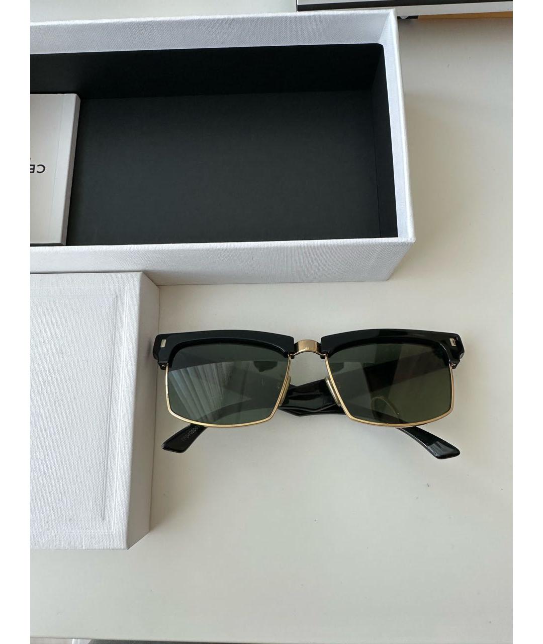 CELINE PRE-OWNED Черные металлические солнцезащитные очки, фото 7