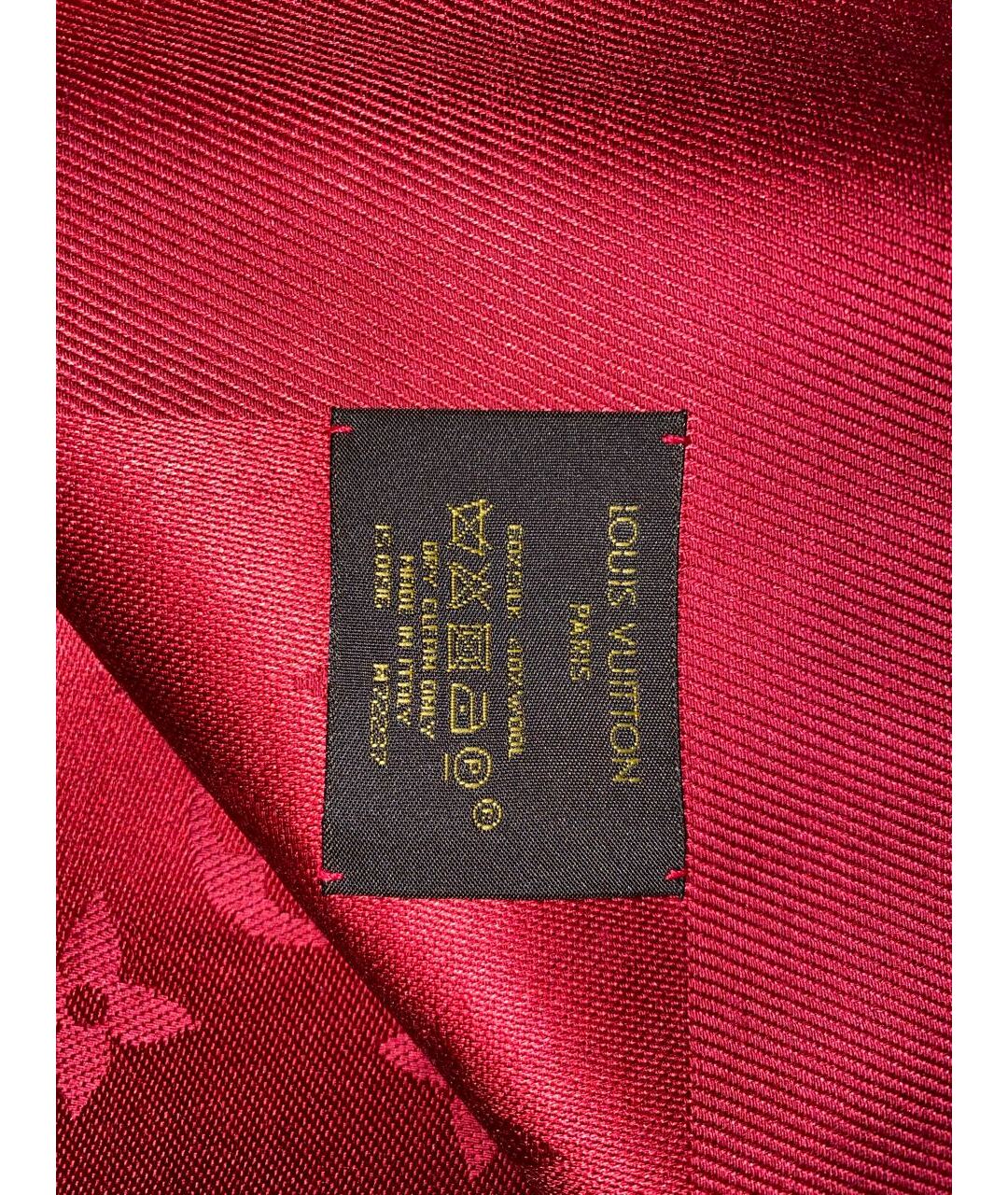 LOUIS VUITTON PRE-OWNED Красный шелковый шарф, фото 4