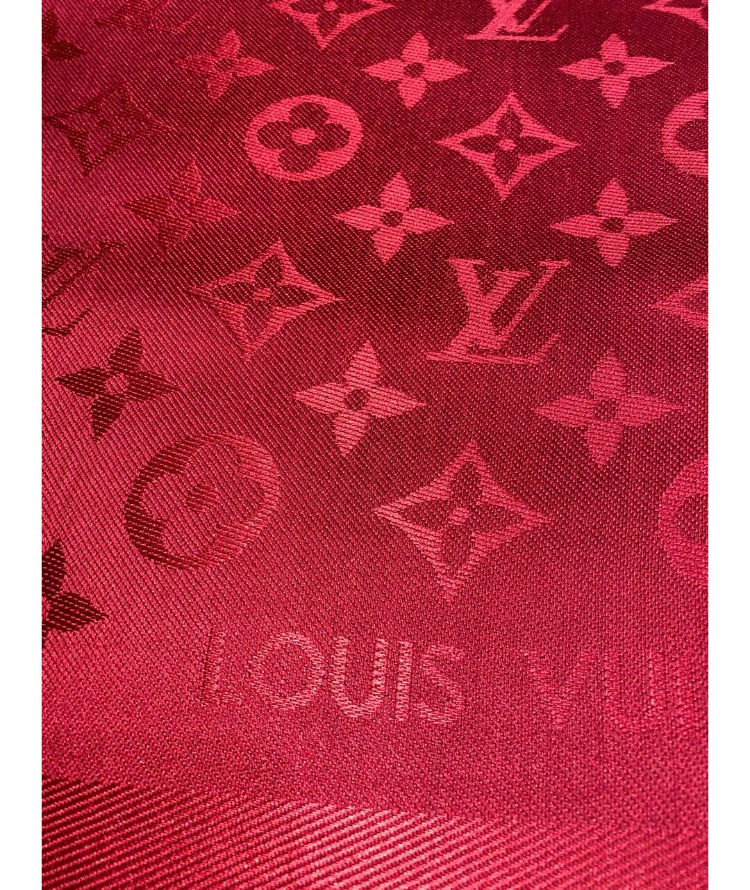LOUIS VUITTON PRE-OWNED Красный шелковый шарф, фото 6