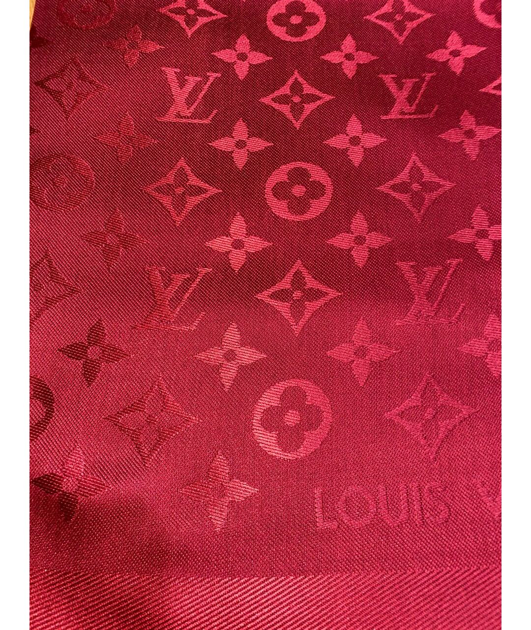 LOUIS VUITTON PRE-OWNED Красный шелковый шарф, фото 5