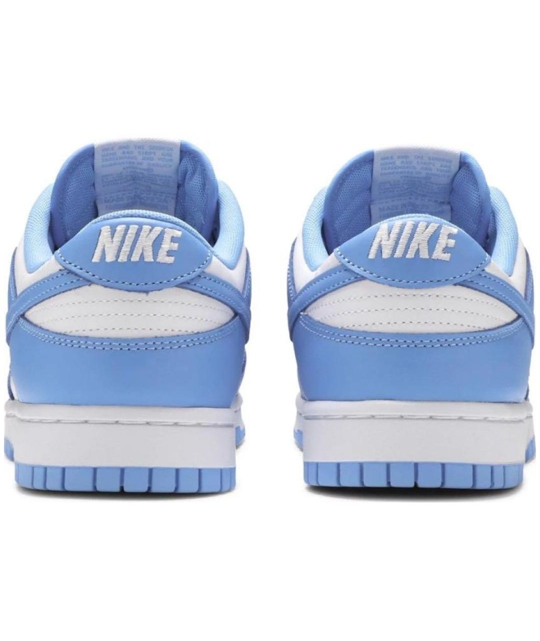 NIKE Голубые кожаные низкие кроссовки / кеды, фото 3