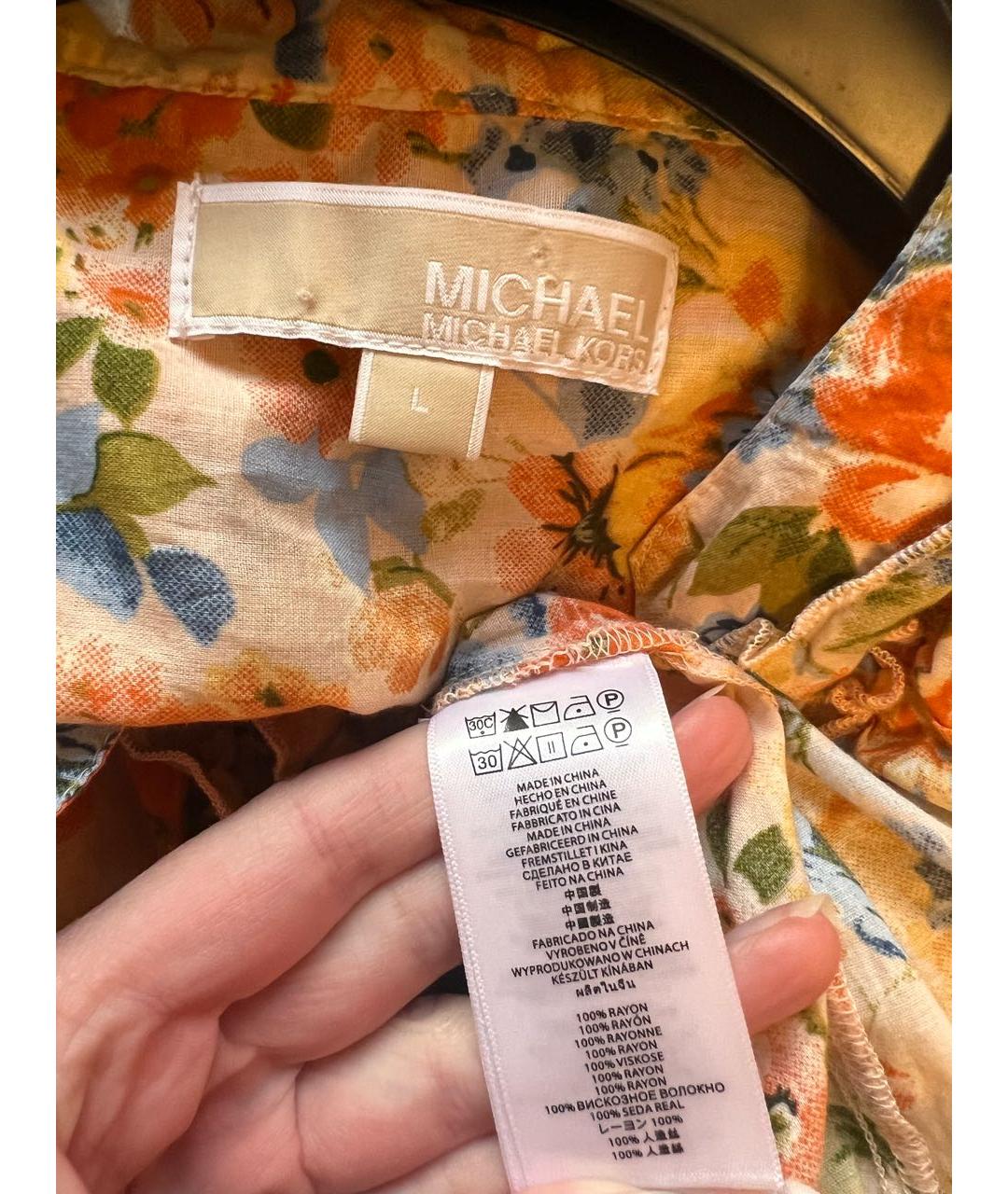 MICHAEL MICHAEL KORS Оранжевая блузы, фото 3