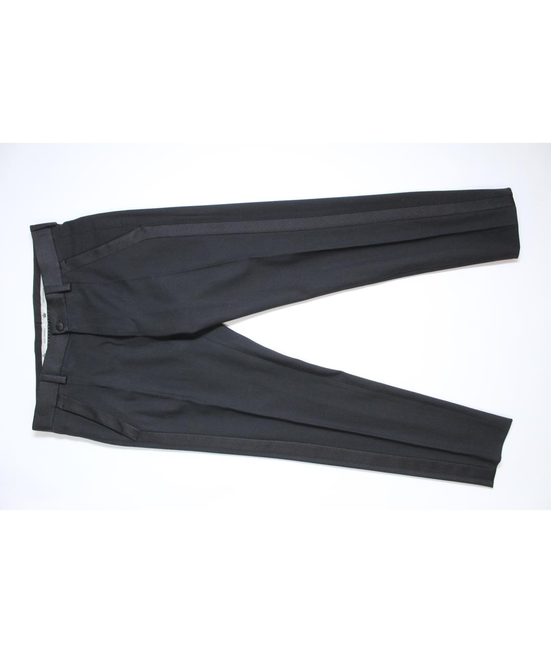 DOLCE&GABBANA Черные хлопковые классические брюки, фото 10