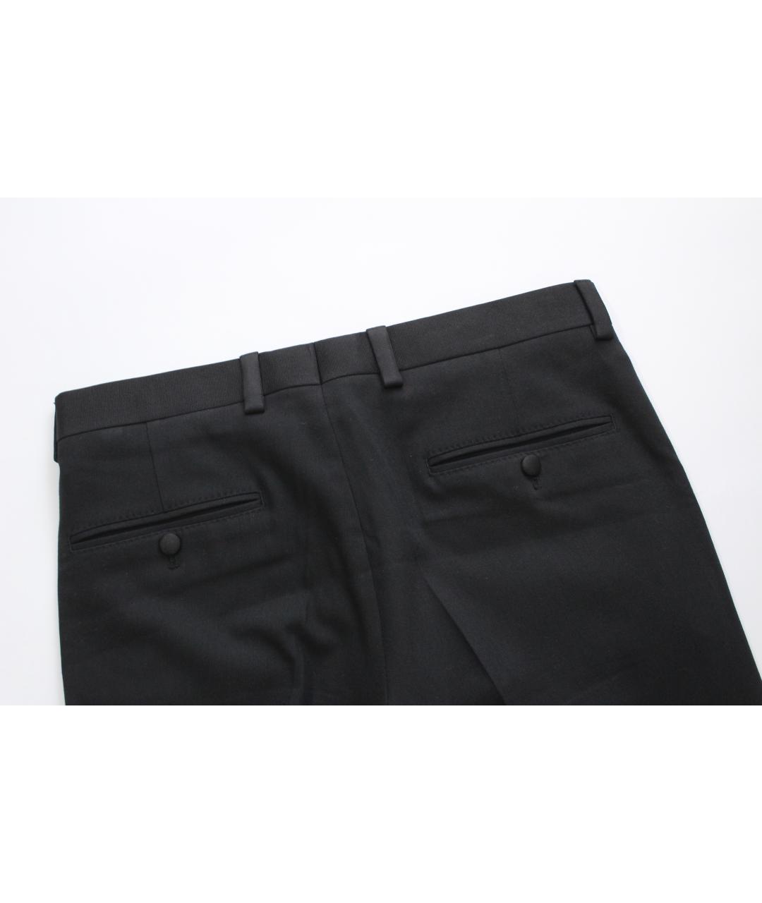 DOLCE&GABBANA Черные хлопковые классические брюки, фото 6