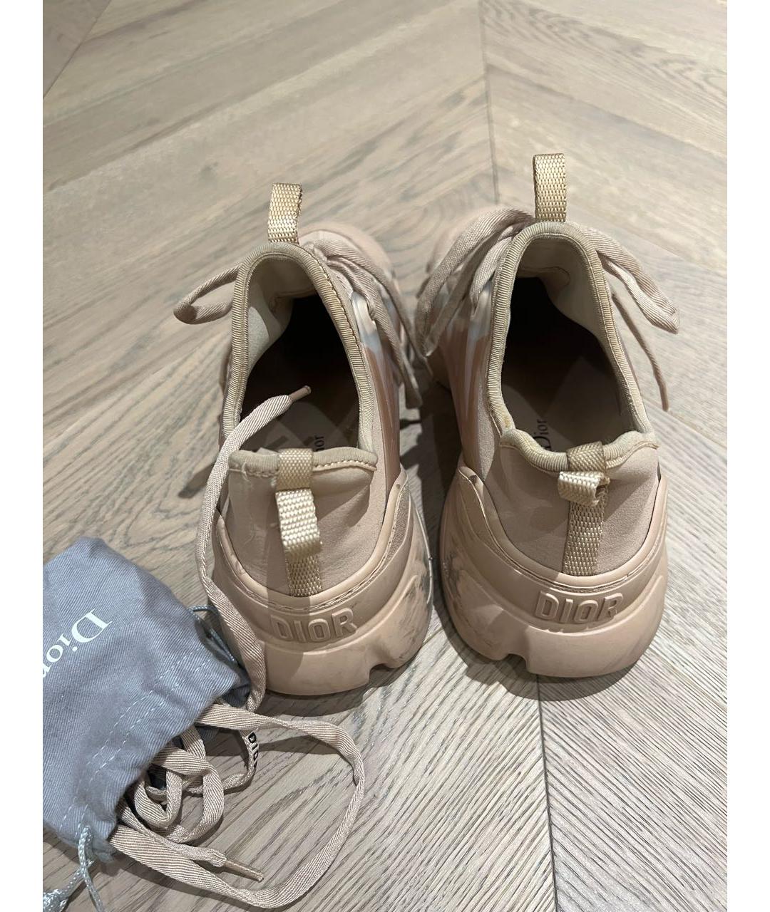 CHRISTIAN DIOR Бежевые неопреновые кроссовки, фото 2
