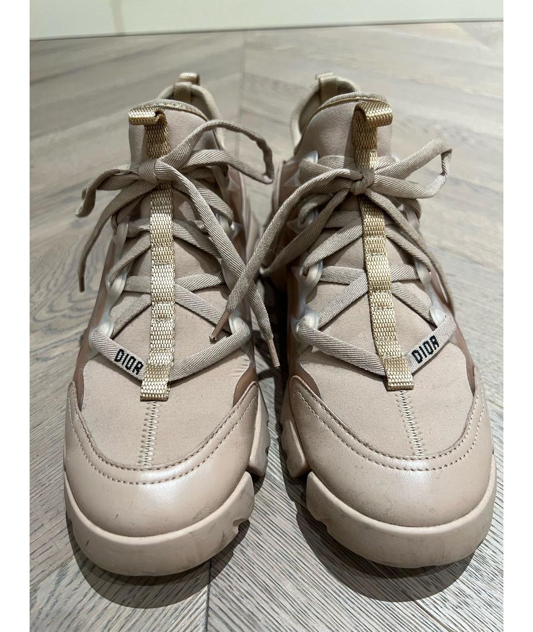 CHRISTIAN DIOR Бежевые неопреновые кроссовки, фото 4