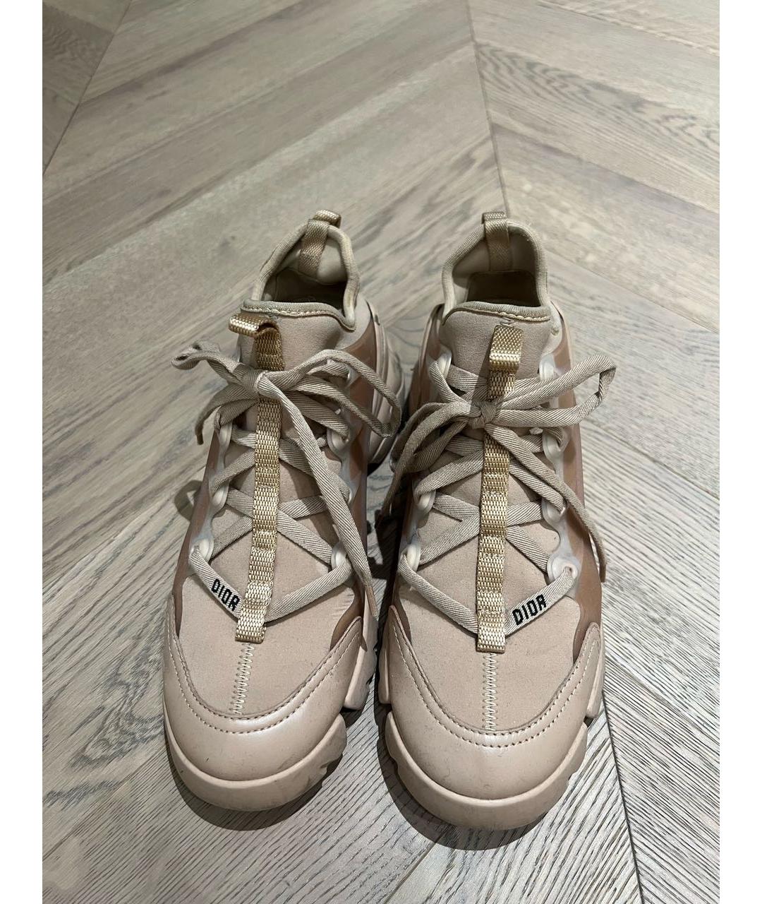 CHRISTIAN DIOR Бежевые неопреновые кроссовки, фото 5
