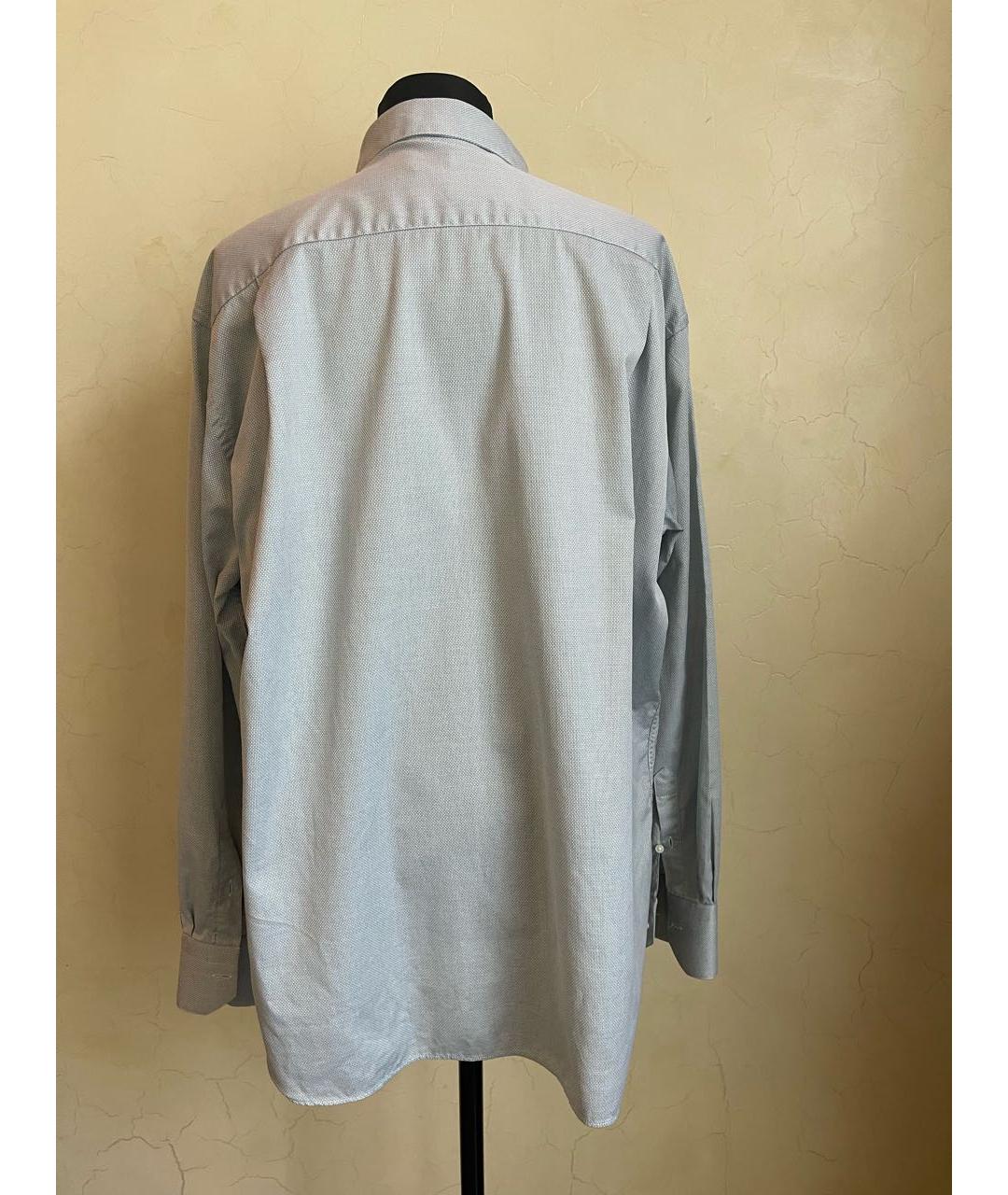 CANALI Серая хлопковая классическая рубашка, фото 2