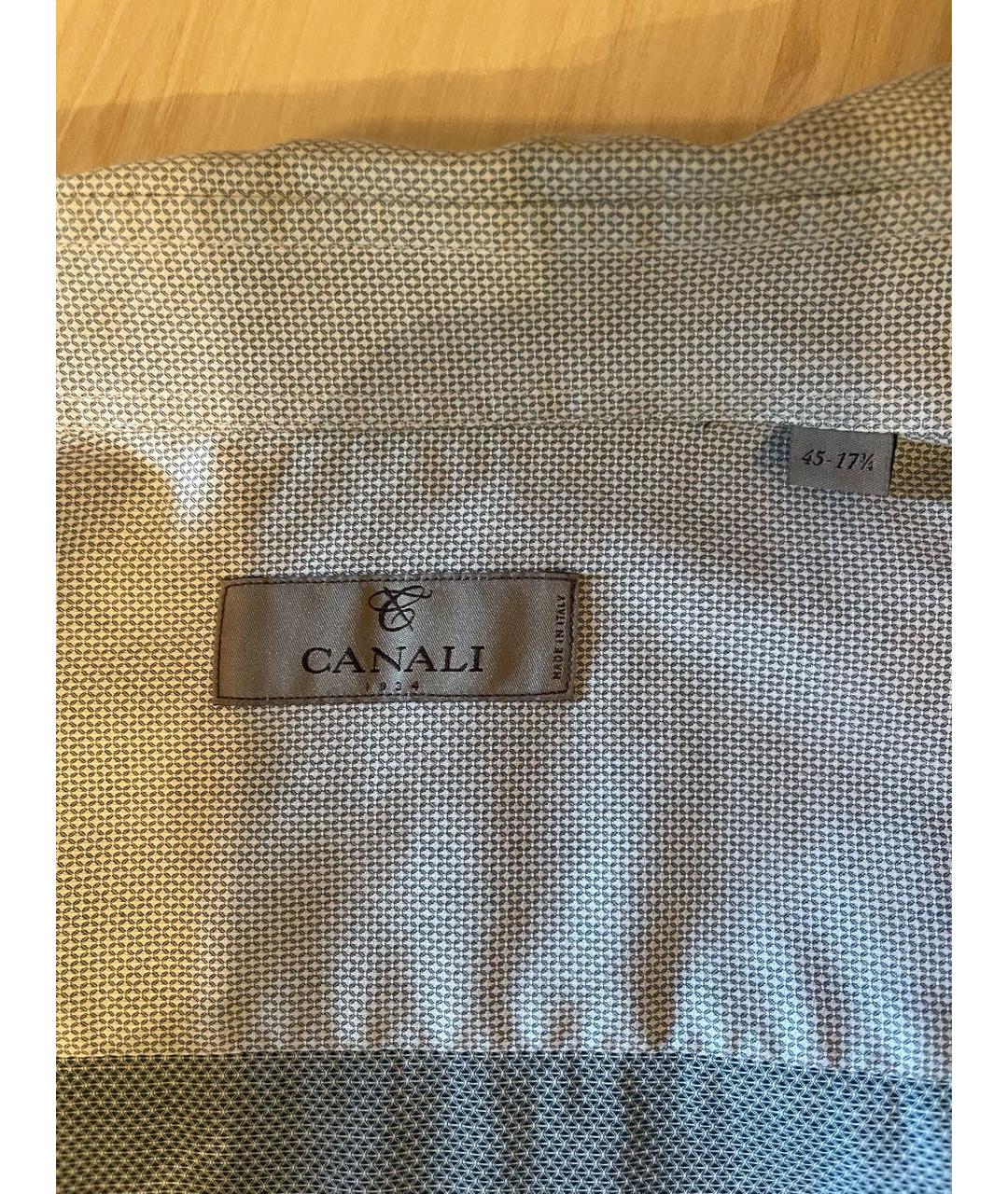 CANALI Серая хлопковая классическая рубашка, фото 3