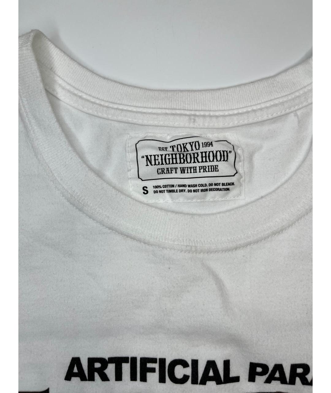 NEIGHBORHOOD Белая хлопковая футболка, фото 3