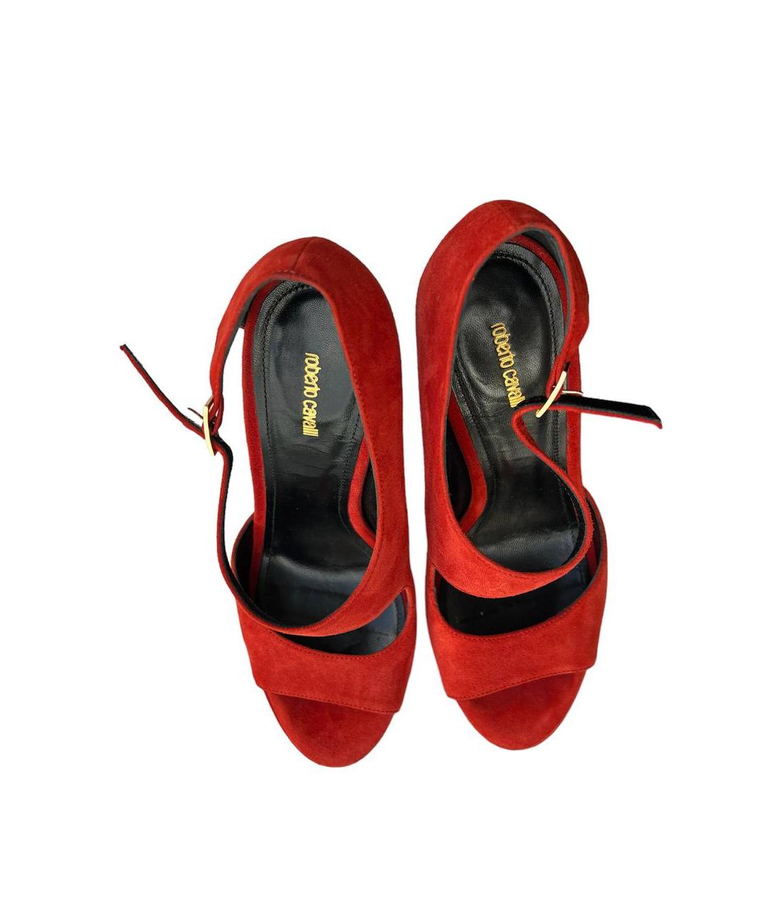 ROBERTO CAVALLI Красные замшевые туфли, фото 2