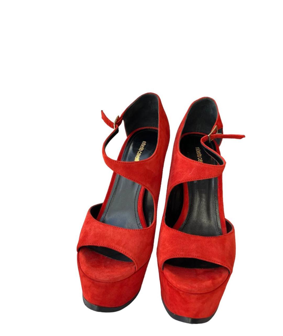 ROBERTO CAVALLI Красные замшевые туфли, фото 3