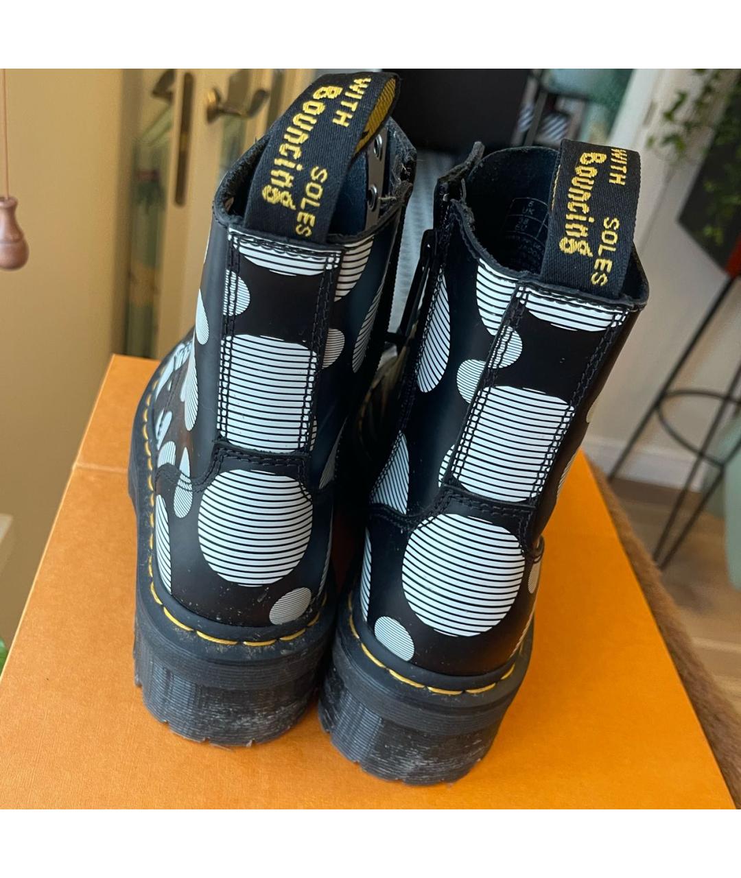 DR. MARTENS Черные ботинки из искусственной кожи, фото 2