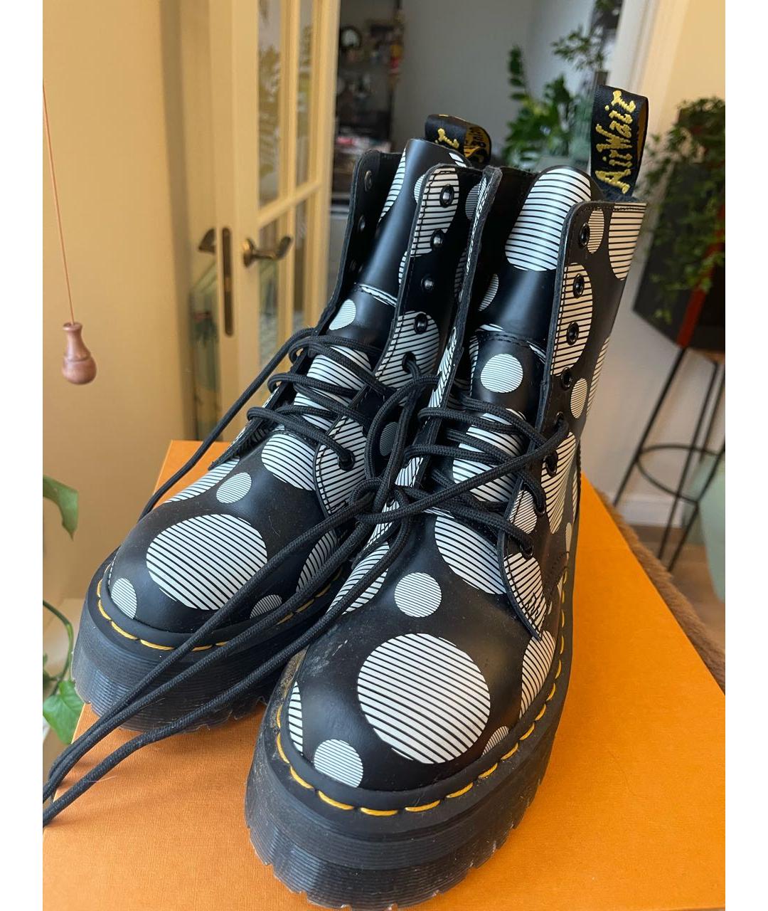 DR. MARTENS Черные ботинки из искусственной кожи, фото 4